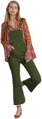 Umgee Army Green Denim Overalls With Raw Hem - Sz S